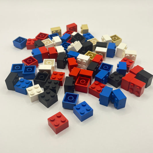 LEGO 2 x 2 Bricks, Mixed Colours, 60 Pieces, Good/Fair Condition