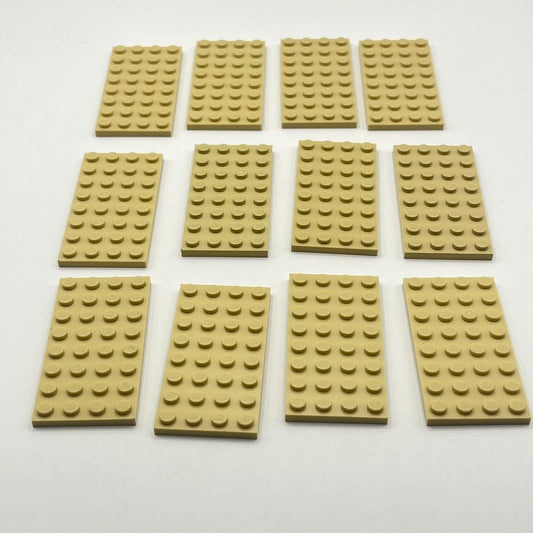 LEGO 4x8 Plates, Tan, 12 Pieces, Habitat