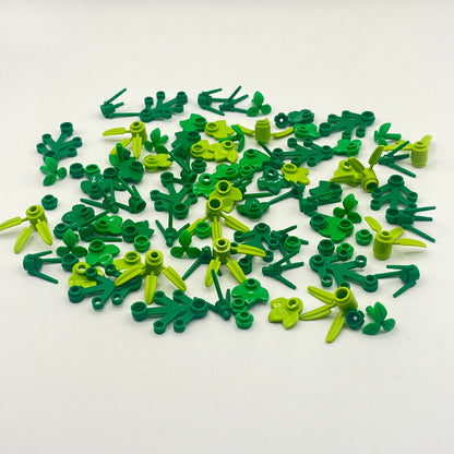 LEGO Small Plant Pack, Green Flowers, Stems, Leaves, 100 Pieces