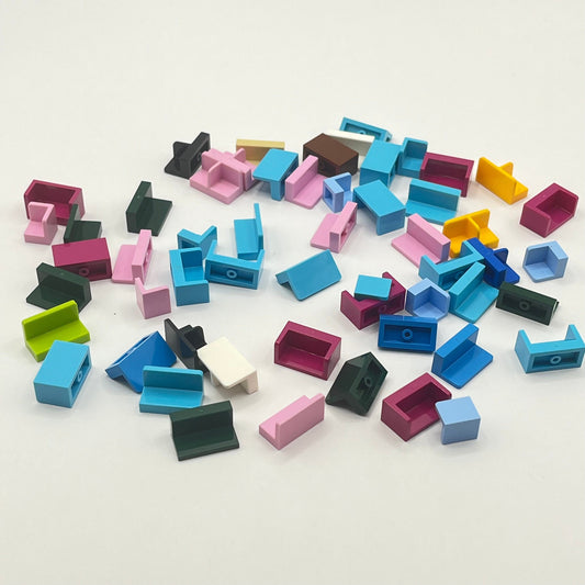 LEGO Panel Pieces, Mixed Colours, SNOT, Mixed Bag, Approx. 25g