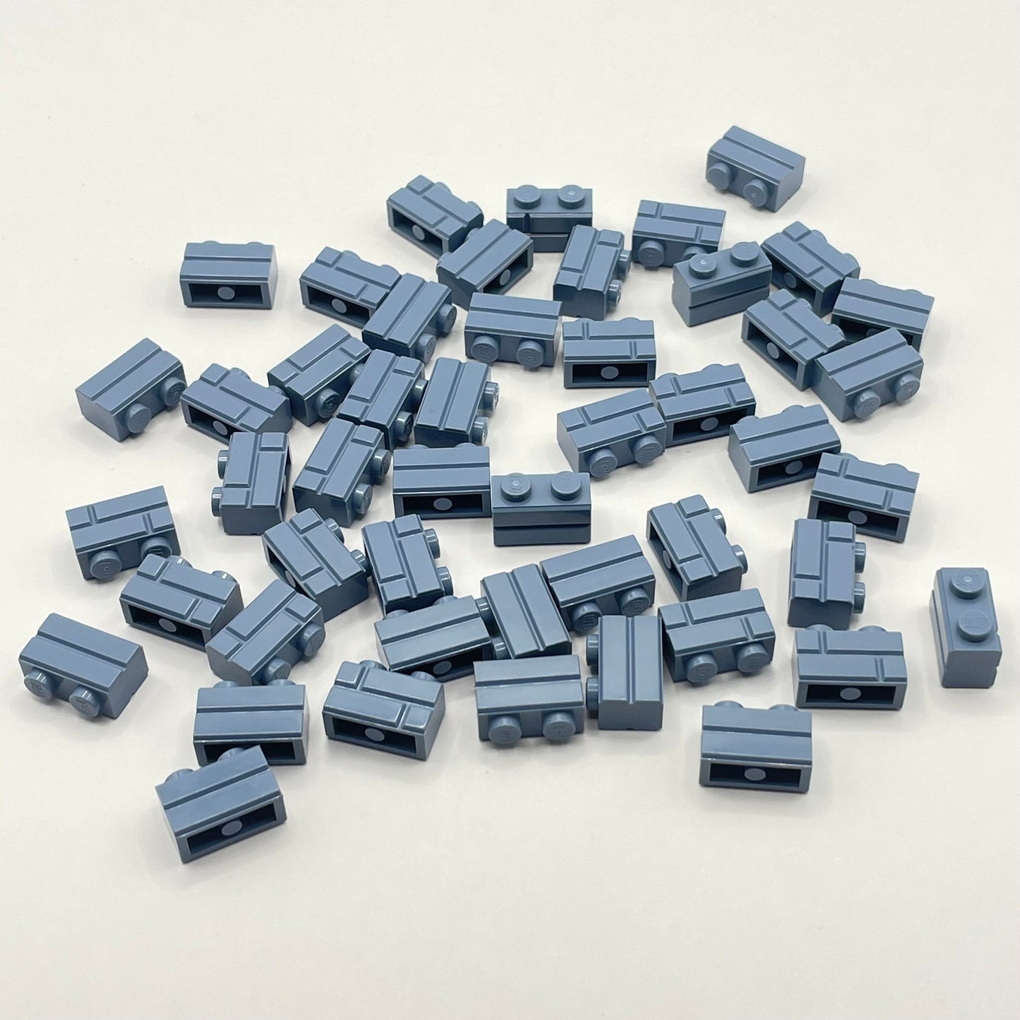 LEGO Sand Blue 1 x 2 Brick, Masonry, Building, 50 Pieces (98283)