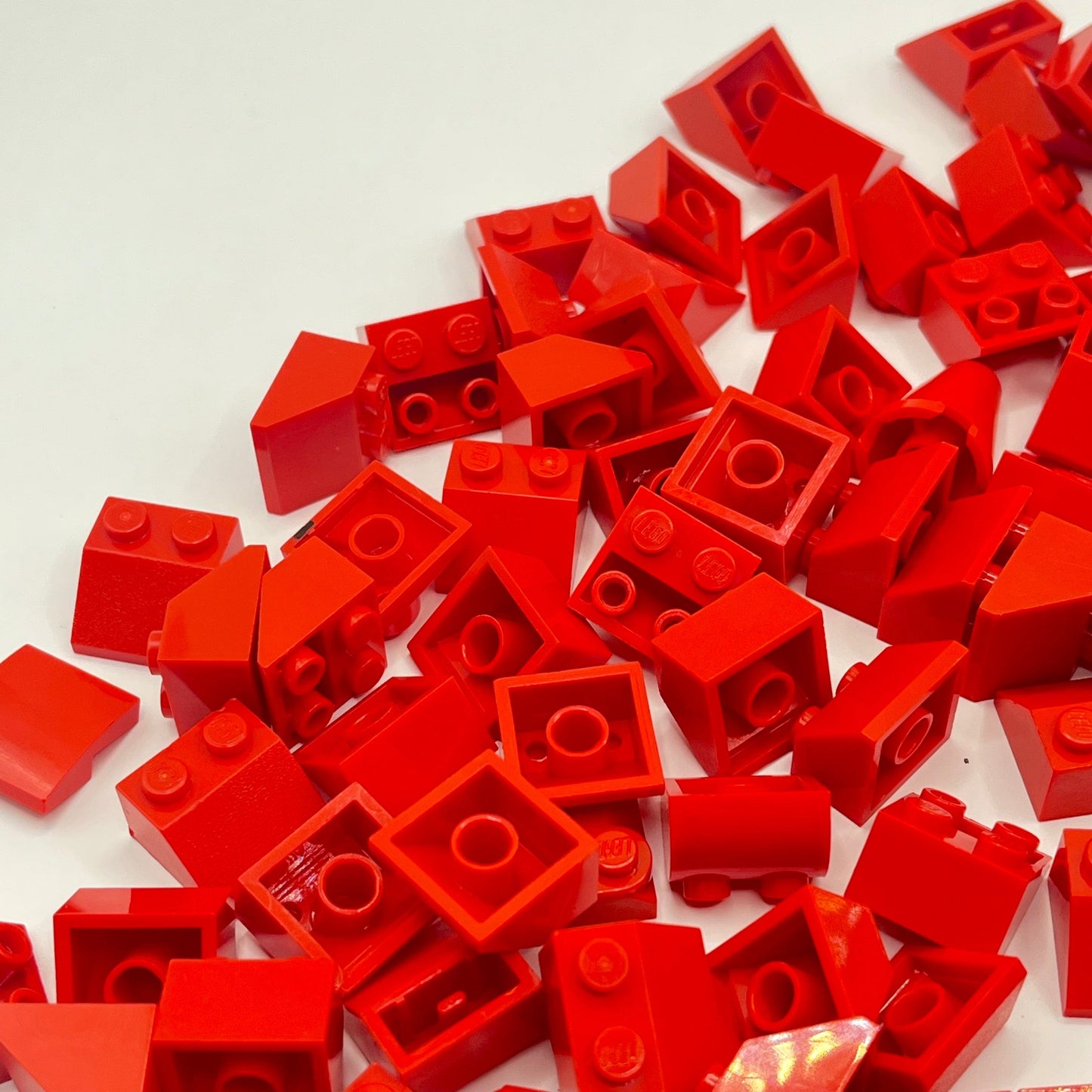 LEGO 2x2 Slopes, Red, Approx. 155g