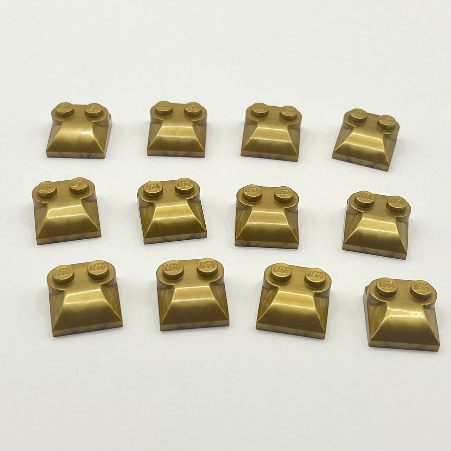 LEGO Curved Slope, Gold, 12 Pieces,