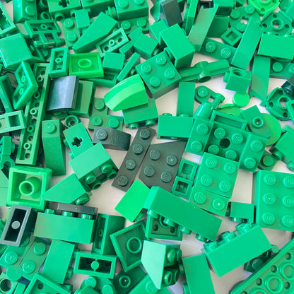 LEGO Mixed Bricks, Green, Approx. 250g