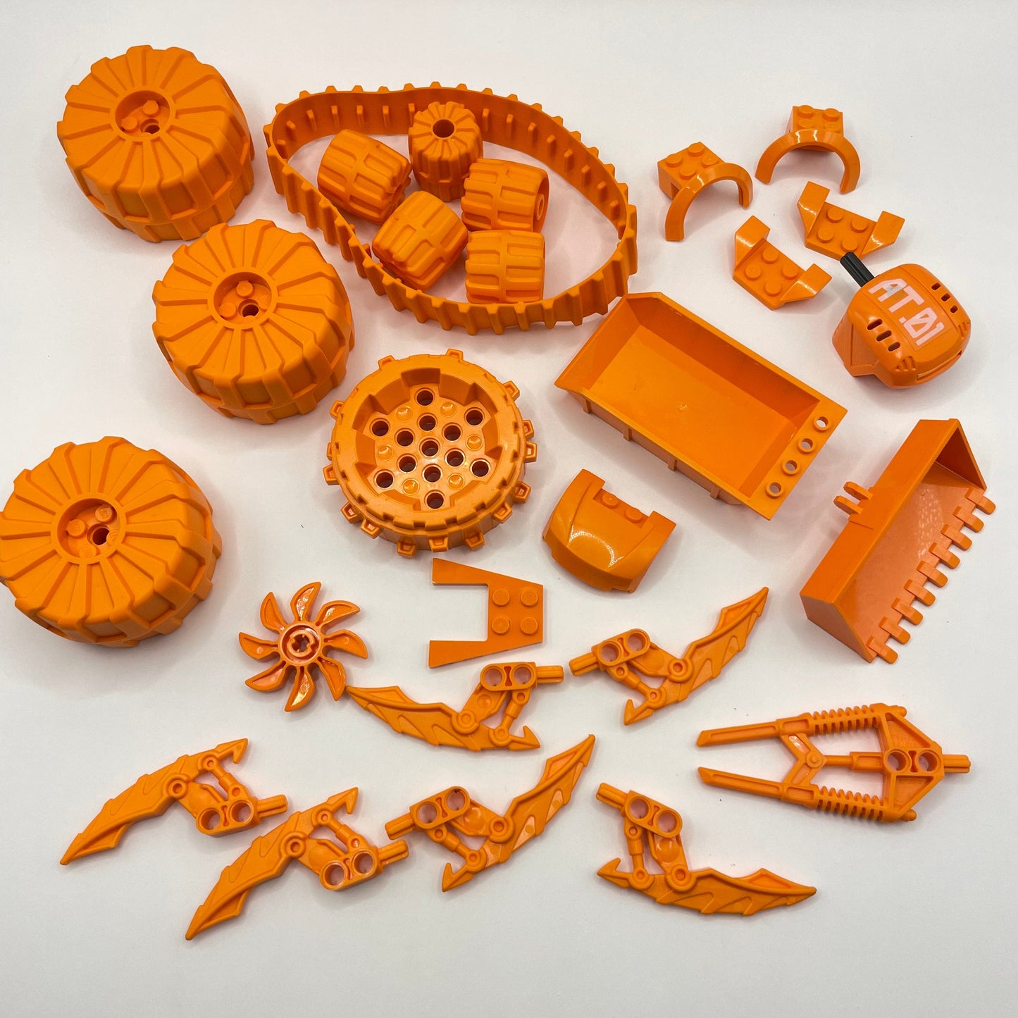 LEGO Vehicle Pieces, Orange, 27 Pieces