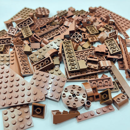 LEGO Mixed Bricks, Mixed Brown Approx. 200g Ground, Earth