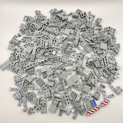 LEGO Modified Bricks, Light Bluish Grey, Bulk, SNOT, Approx. 225g