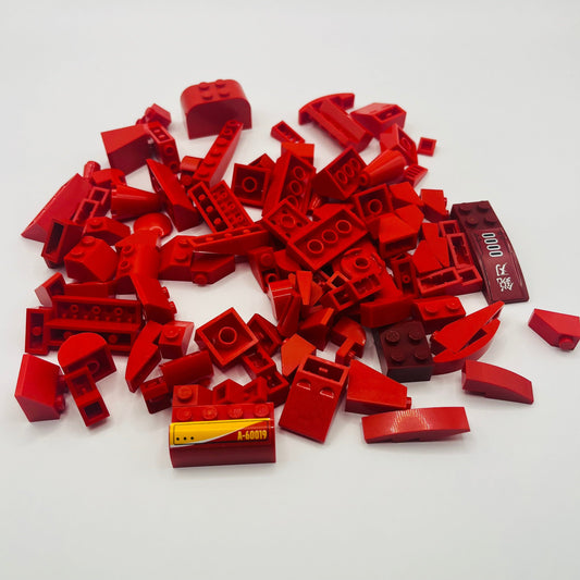 LEGO Red Slopes, Mixed Bag, Approx 100g.