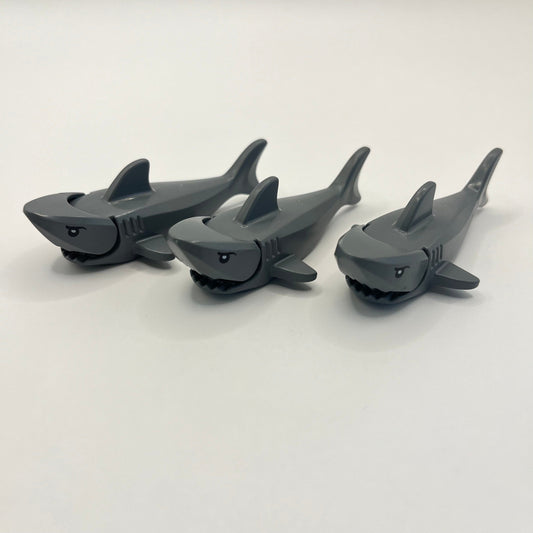 LEGO Sharks with Gills, Dark Bluish Grey, 3 Pieces