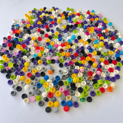 LEGO 1x1 Round Tiles, Mixed Colours, Approx 65g