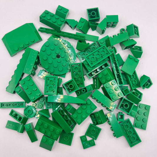 LEGO Green, Mixed Bricks, Approx. 90g