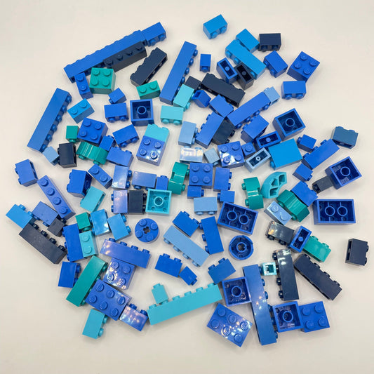 LEGO Bricks, Mixed Blue, Approx. 125g