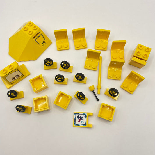 LEGO Vehicle Pieces, Yellow, Mixed Bag, 25 Pieces