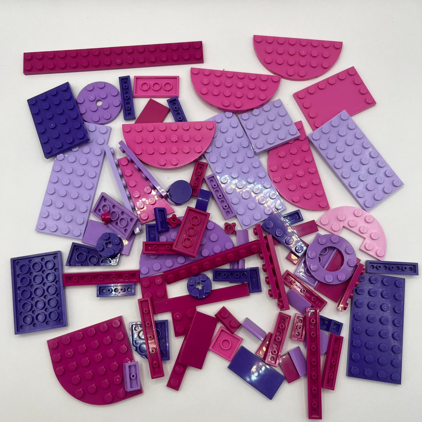 LEGO Pink and Purple, Plates, Approx. 100g