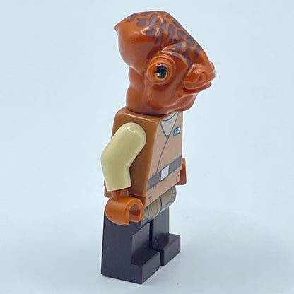 LEGO Admiral Ackbar, Medium Nougat Robe, Star Wars, Minifigure (sw0719)