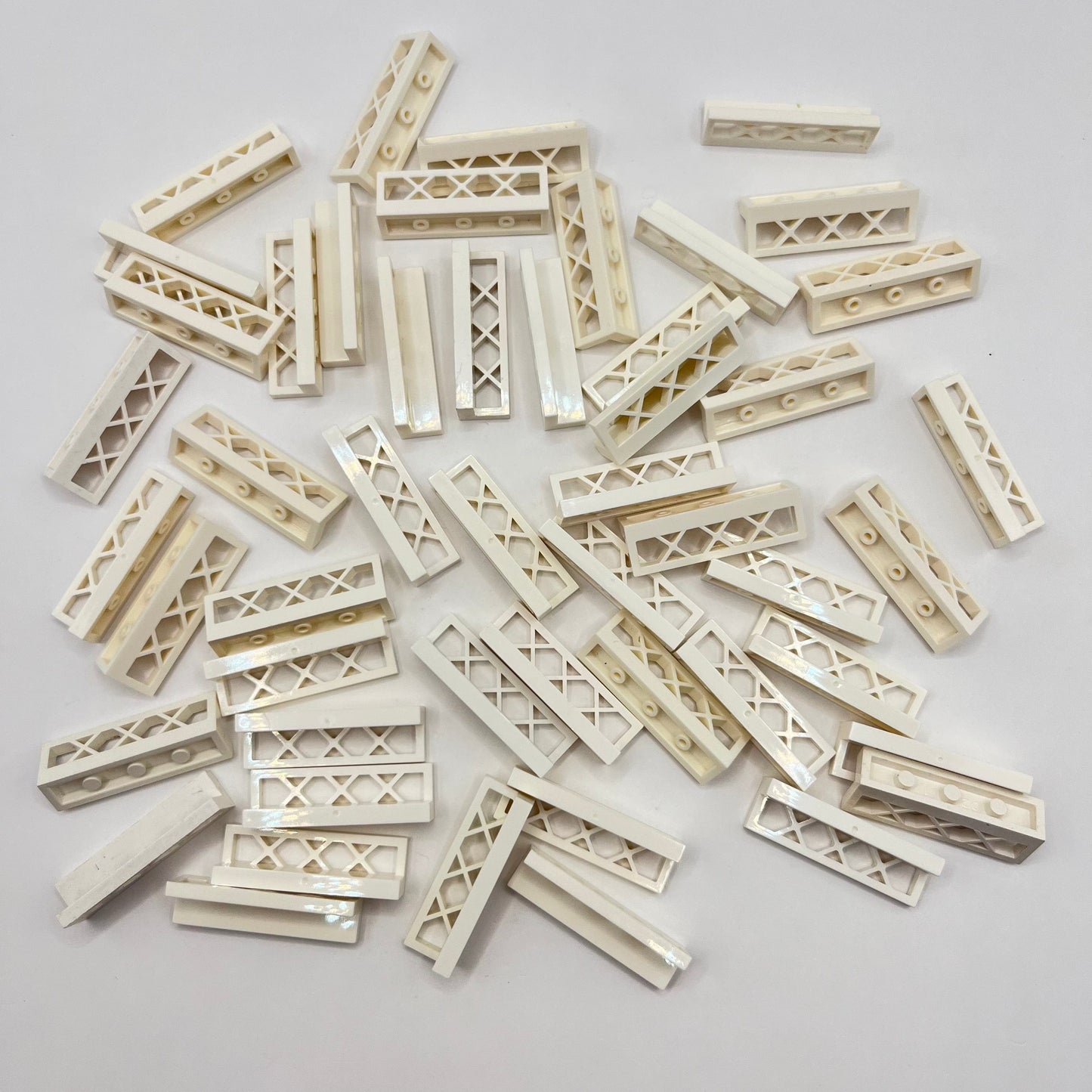 LEGO White Fence 1x4x1 Lattice, 50 Pieces (3633)