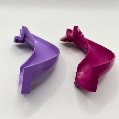 LEGO Slide Curved 180deg, Medium Lavender and Magenta, 2 Pieces