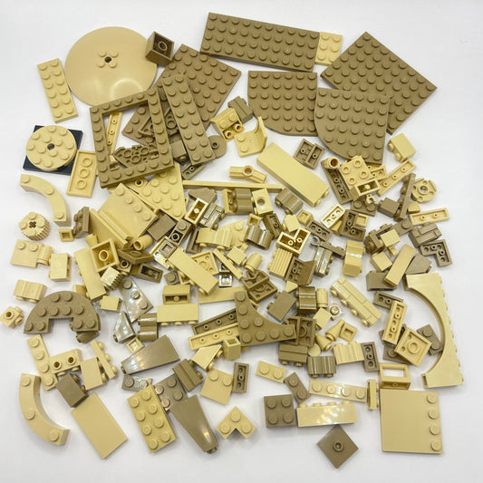 LEGO Mixed Bricks, Tan, Dark Tan, Approx. 160g