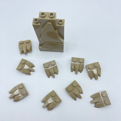 LEGO Rock Pieces, Dark Tan, 10 Pieces