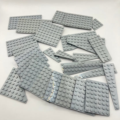 LEGO Light Bluish Grey, Plates and Wings, Approx. 150g