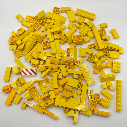 LEGO Yellow Mixed Bricks and Slopes Approx. 200g