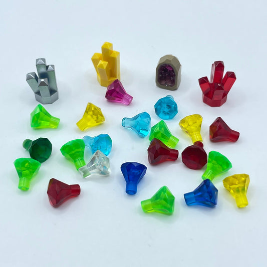 LEGO Gems and Crystals, Mixed Colours Transparent, 25 Pieces