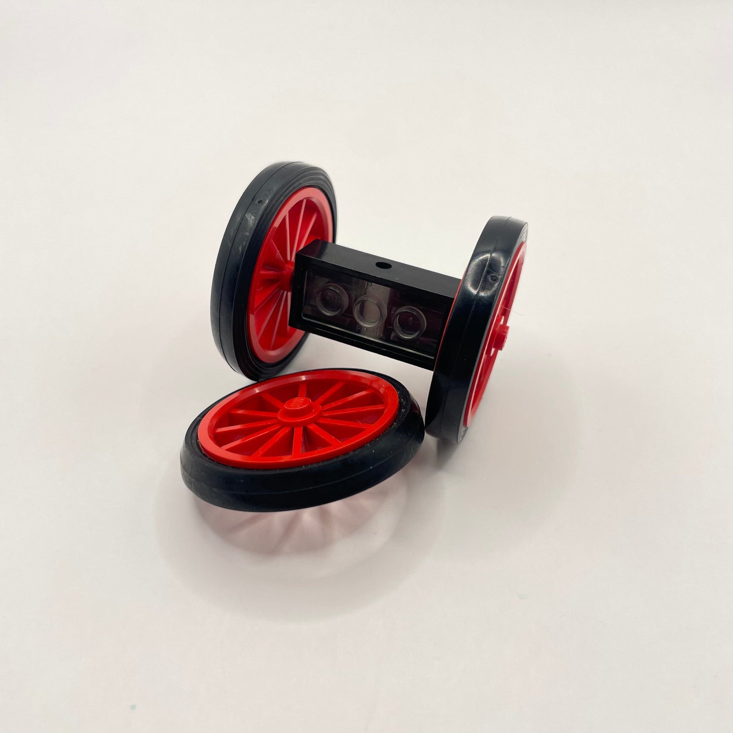 LEGO Large Spoked Wheels, Red and Black, 7 Pieces