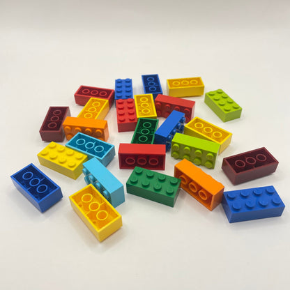 LEGO 2 x 4 Bricks, Mixed Colours, 25 Pieces