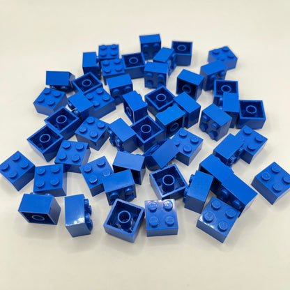 LEGO 2 x 2 Bricks, Blue, 50 Pieces