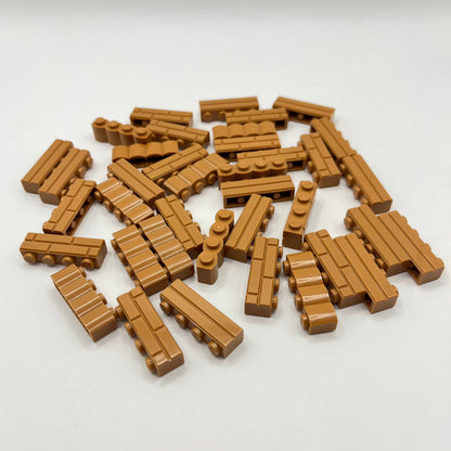 LEGO Nougat, Masonry Bricks, Log Profiles, 38 Pieces