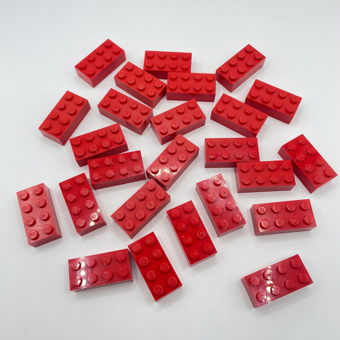 LEGO 2x4 Brick, Red, 25 Pieces