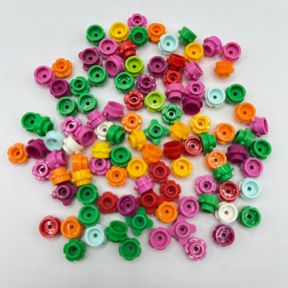 LEGO 1x1 Flowers, Mixed Colours, 100 Pieces, Plant