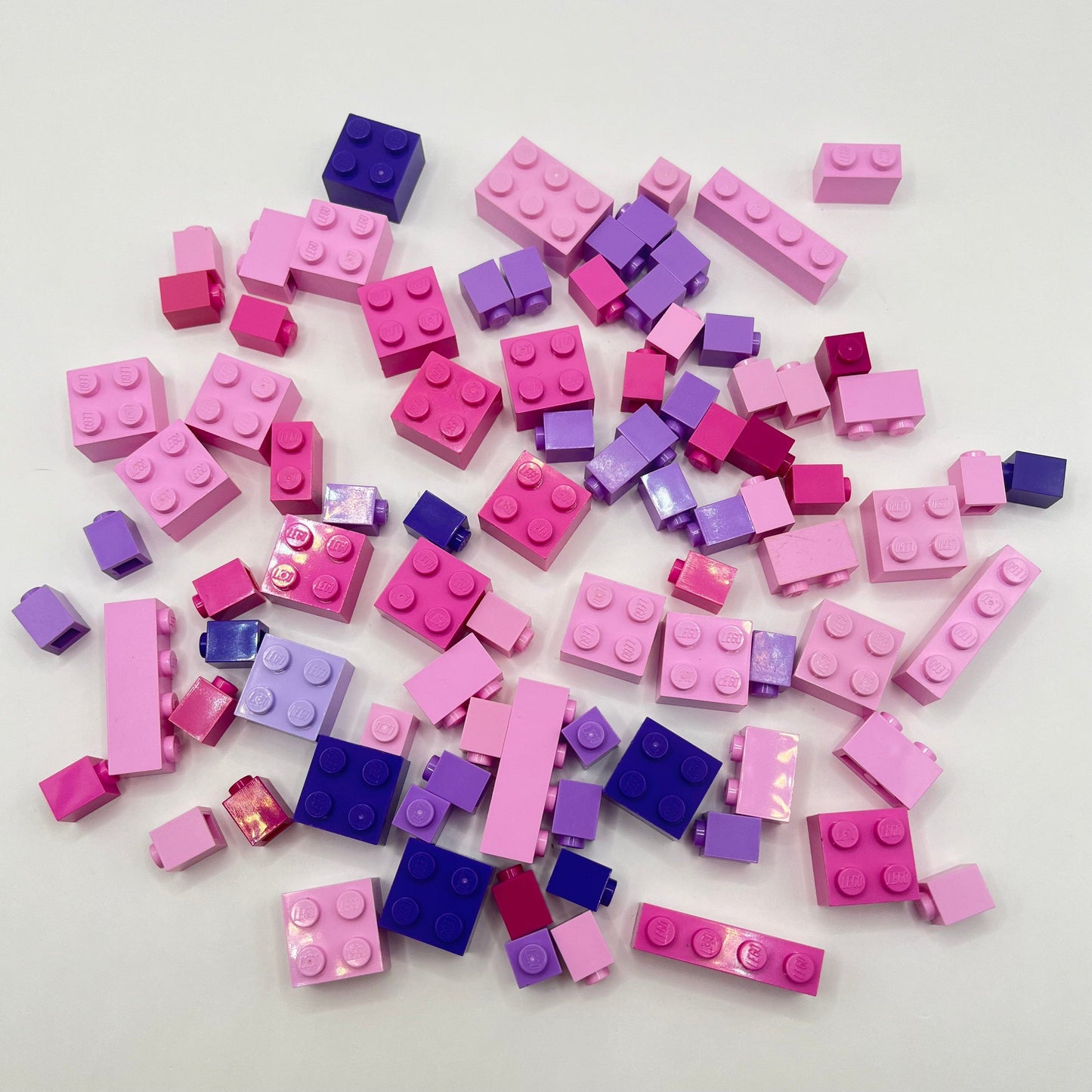 LEGO Pink and Purple Bricks, Mixed Bag, Approx. 65g