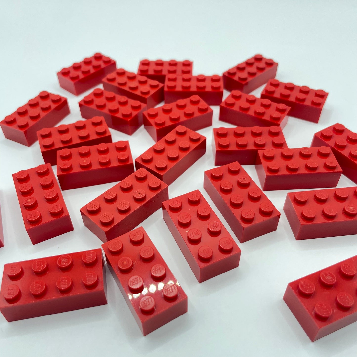 LEGO 2x4 Brick, Red, 25 Pieces