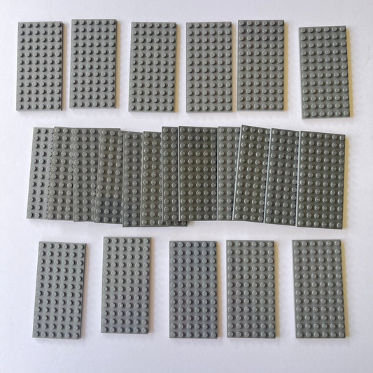 LEGO 6x12 Plates, Dark Bluish Grey, 23 Pieces,