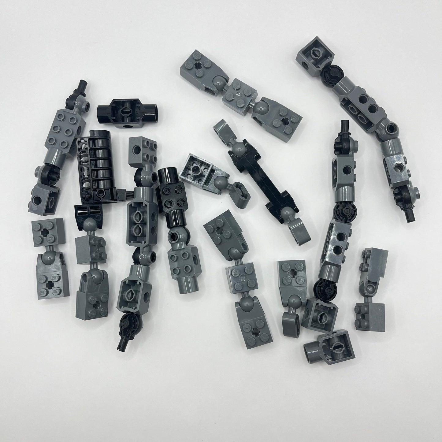 LEGO Bionicle Joints, Technic, Grey and Black, Approx. 90g