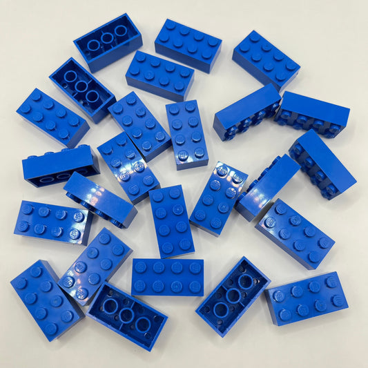 LEGO 2 x 4 Bricks, Blue, 25 Pieces