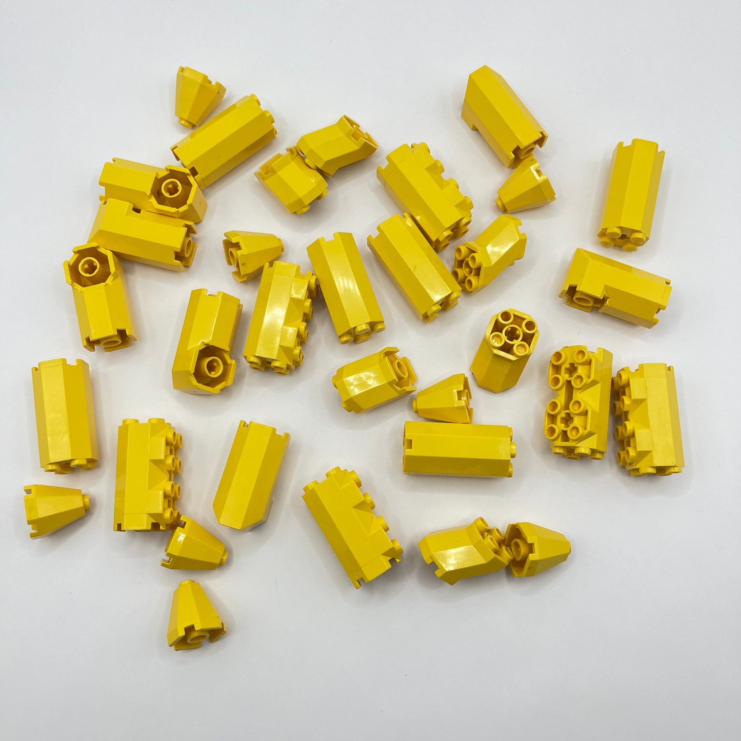 LEGO Octagonal Pieces, Yellow, 32 Pieces