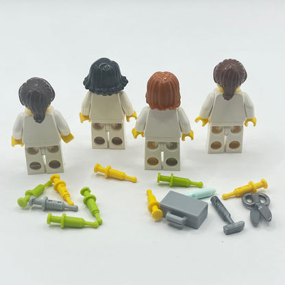 LEGO Hospital Doctors and Nurses, Minifigures with accessories (Set of 4)