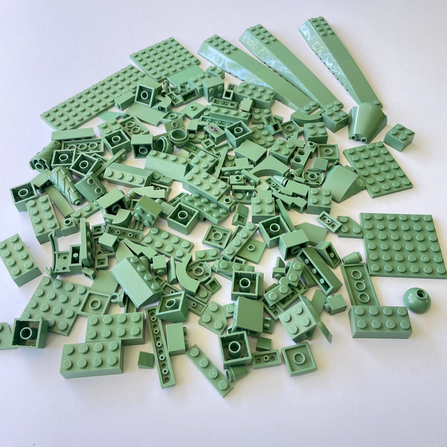 LEGO Mixed Bricks, Sand Green, Approx. 185g