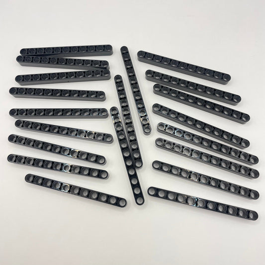 LEGO Black Technic Liftarm, Thick 1 x 11, 20 Pieces (32525)