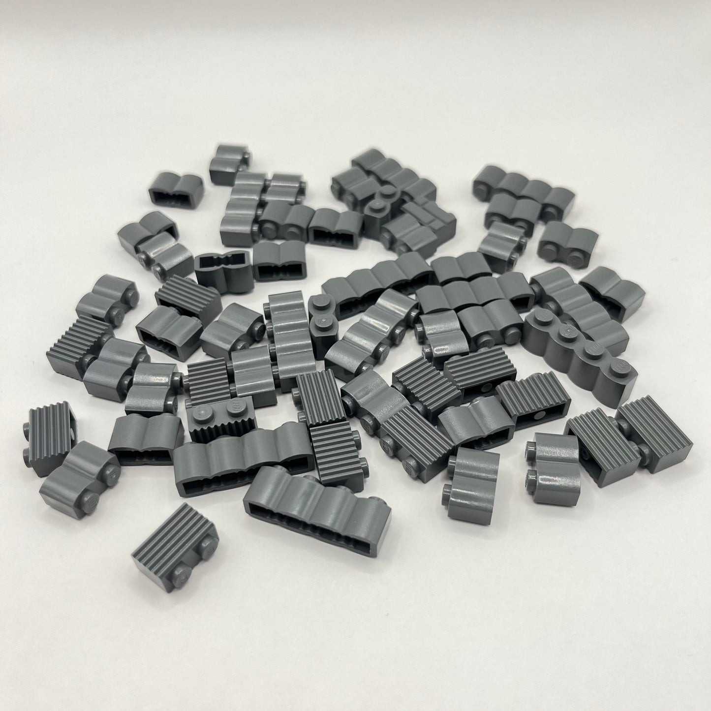 LEGO Dark Bluish Grey, Textured Bricks, 55 Pieces, Castle