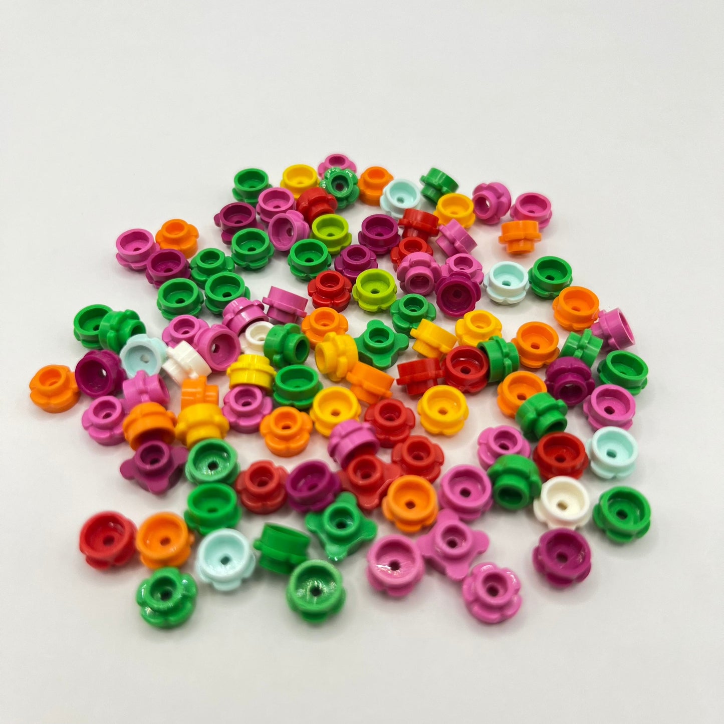 LEGO 1x1 Flowers, Mixed Colours, 100 Pieces, Plant