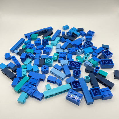 LEGO Bricks, Mixed Blue, Approx. 125g