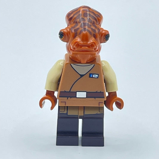 LEGO Admiral Ackbar, Medium Nougat Robe, Star Wars, Minifigure (sw0719)