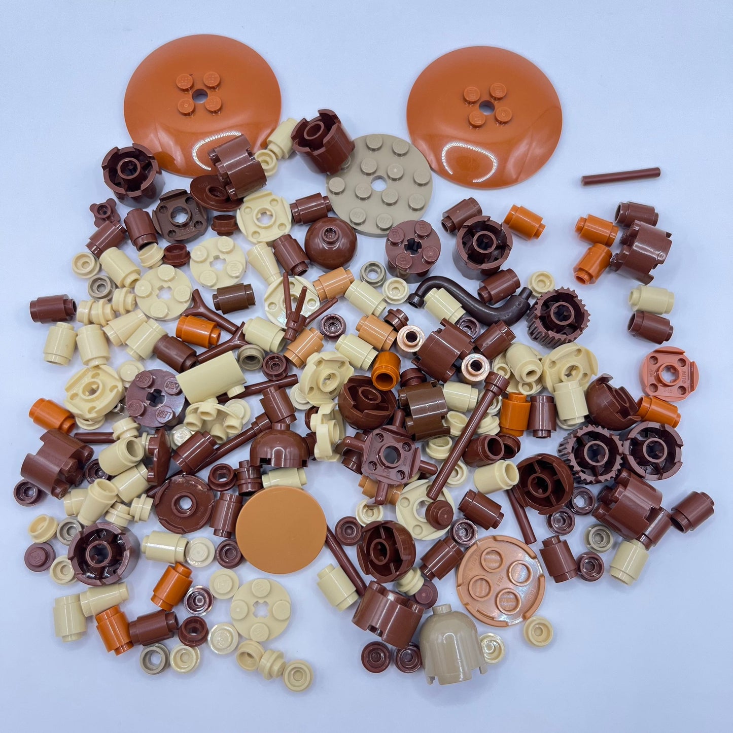 LEGO Mixed Browns, Round Pieces, Approx. 70g