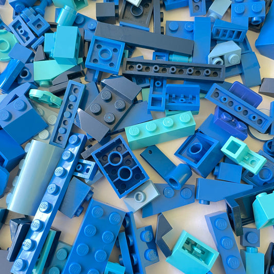 LEGO Mixed Pieces, Blue, Approx. 340g