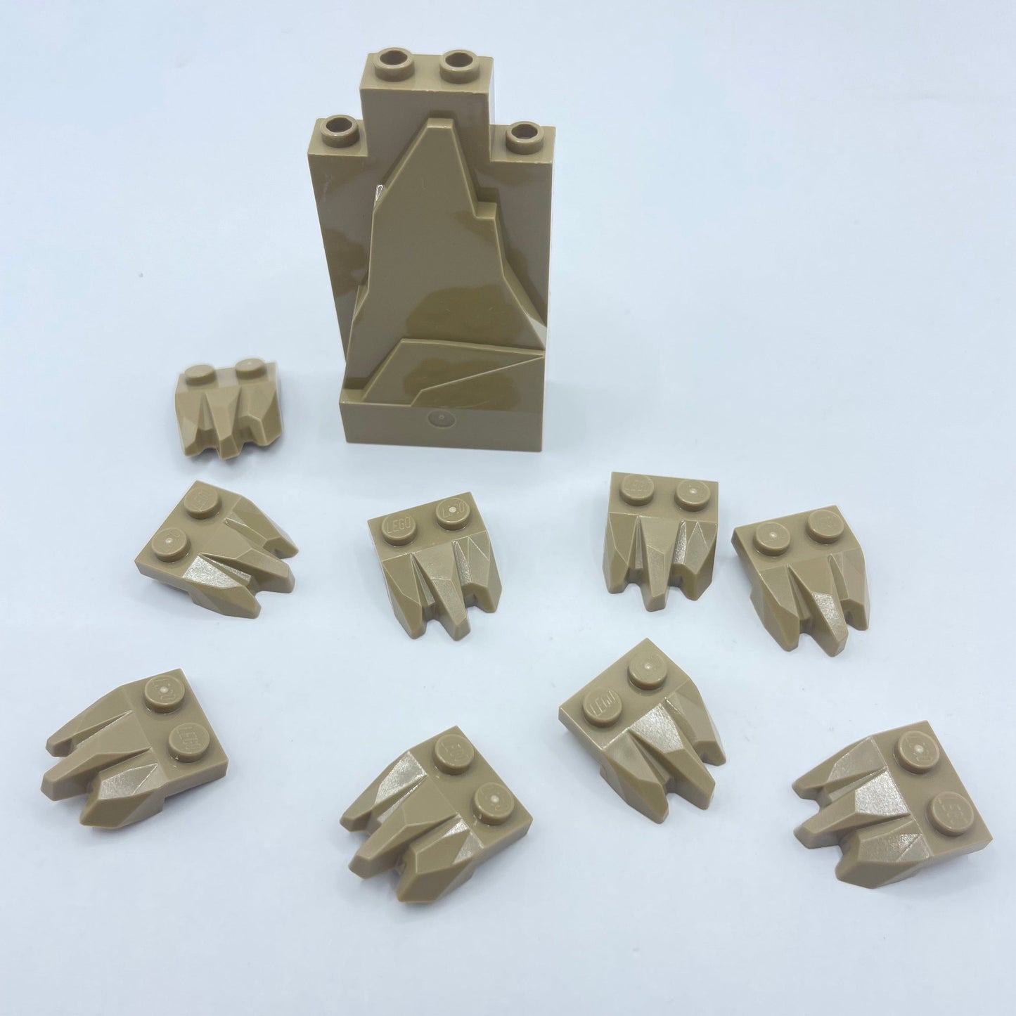 LEGO Rock Pieces, Dark Tan, 10 Pieces