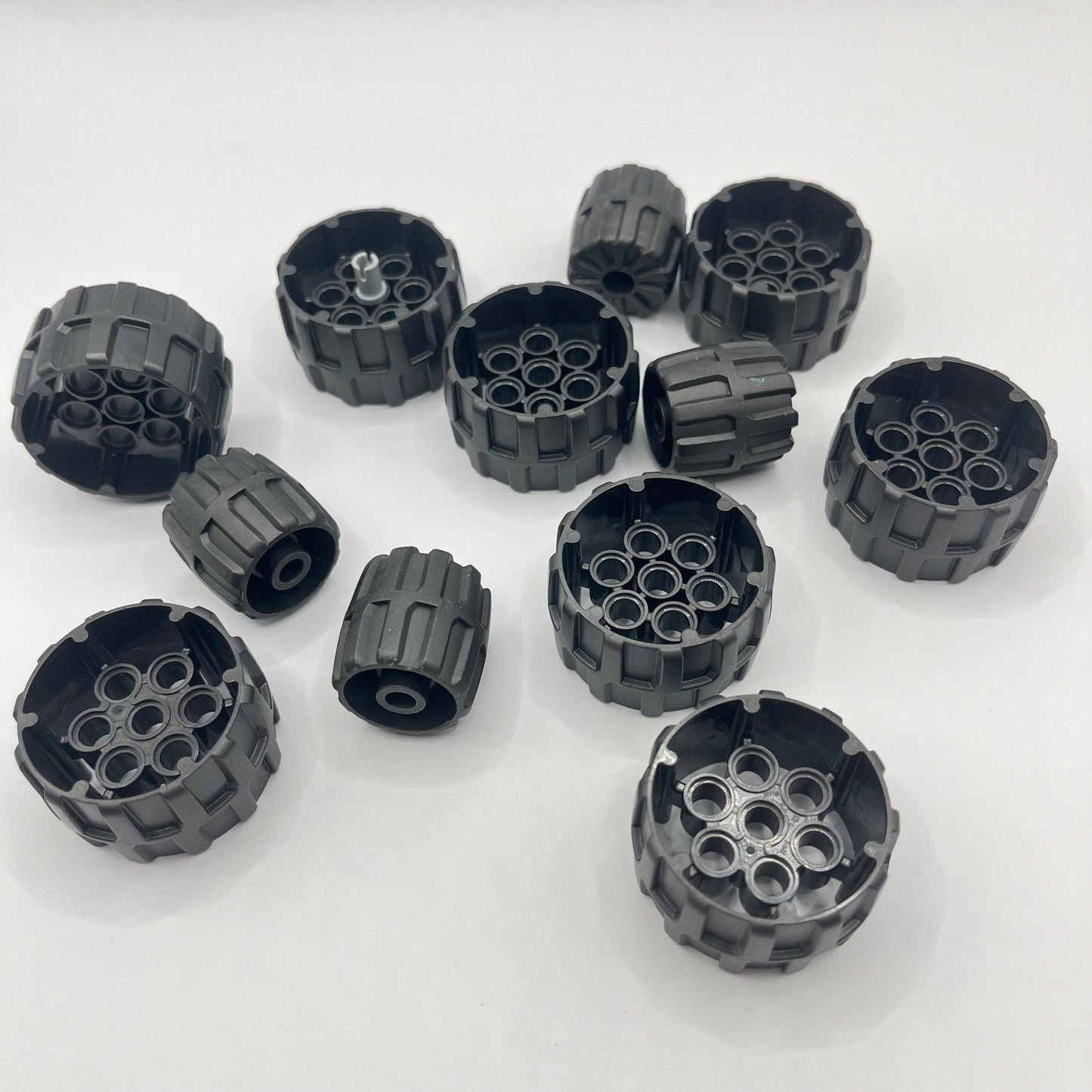 LEGO Metallic Grey, Wheels, 12 Pieces GBC