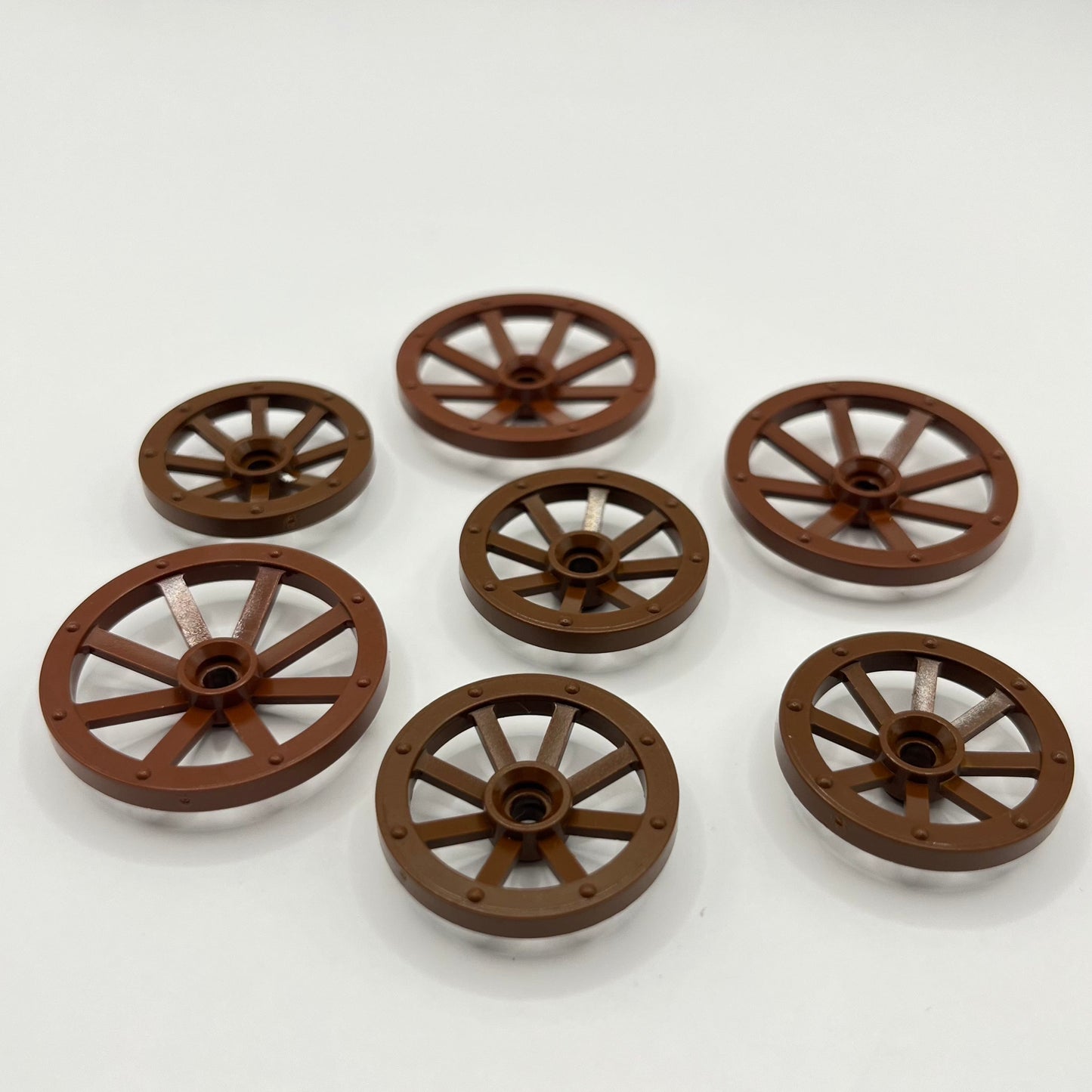 LEGO Mixed Browns, Wagon Wheels, 7 Pieces